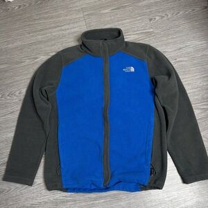 The North Face Mens Full Zip Fleece Jacket Size Small Blue Gray Flashdry